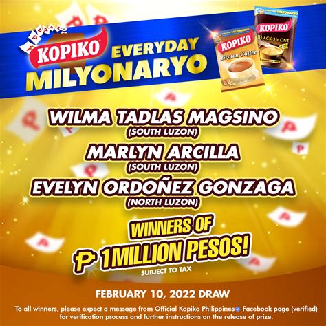 kopiko promo winners 2023|ANNOUNCEMENT: Ito ang 3 .